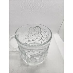 Mug/Cup-Batman Forever-The Riddler-McDonalds-Clear Glass-Embossed-1995